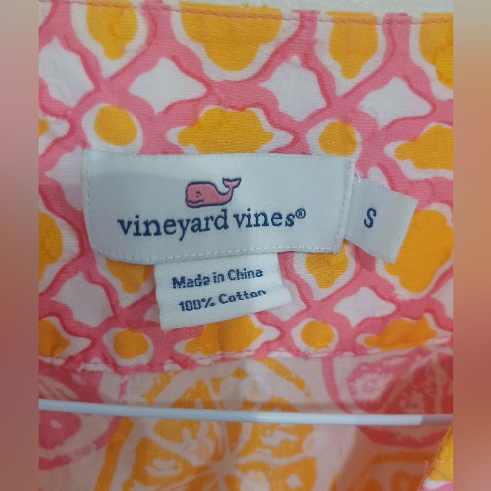 Vineyard Vines Pink and Orange Citrus Blouse - Picture 2 of 4